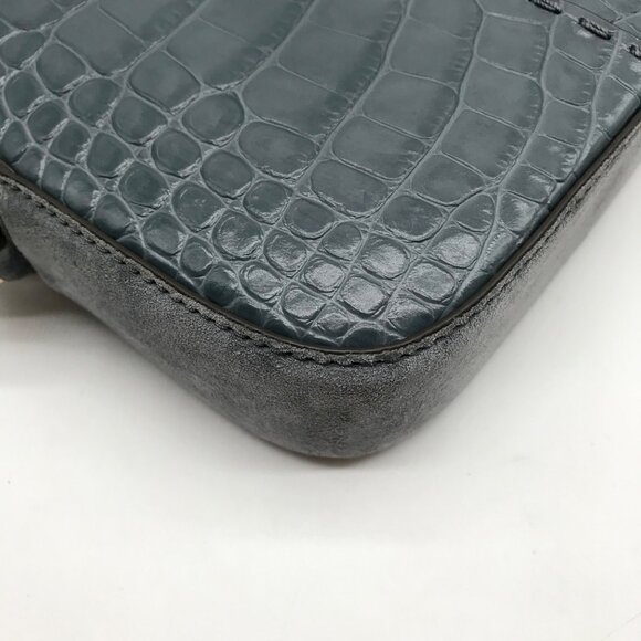 Tory Burch Bluestone Leather Mcgraw Embossed Camera Bag - Picture 6 of 11